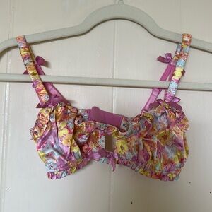 For love and lemons bralette pink floral